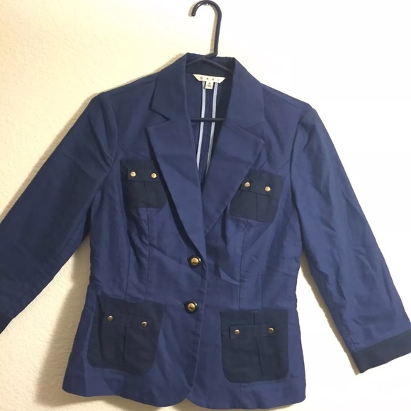 CAbi Jackets & Blazers - CAbi Blazer Military Style 900 size 6 Navy